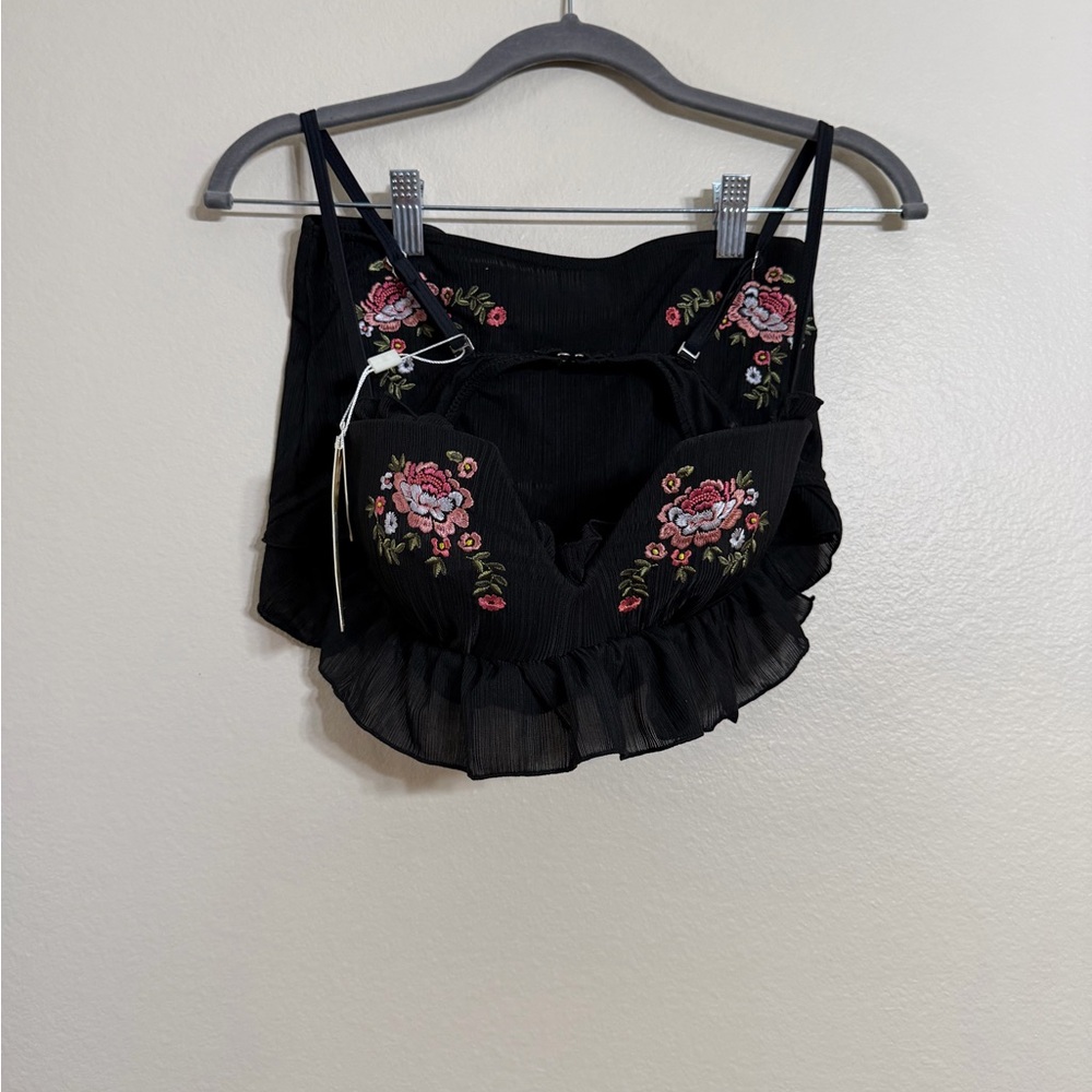 Embroidered High Waist Bikini Set – NWT – XL (Runs Small)